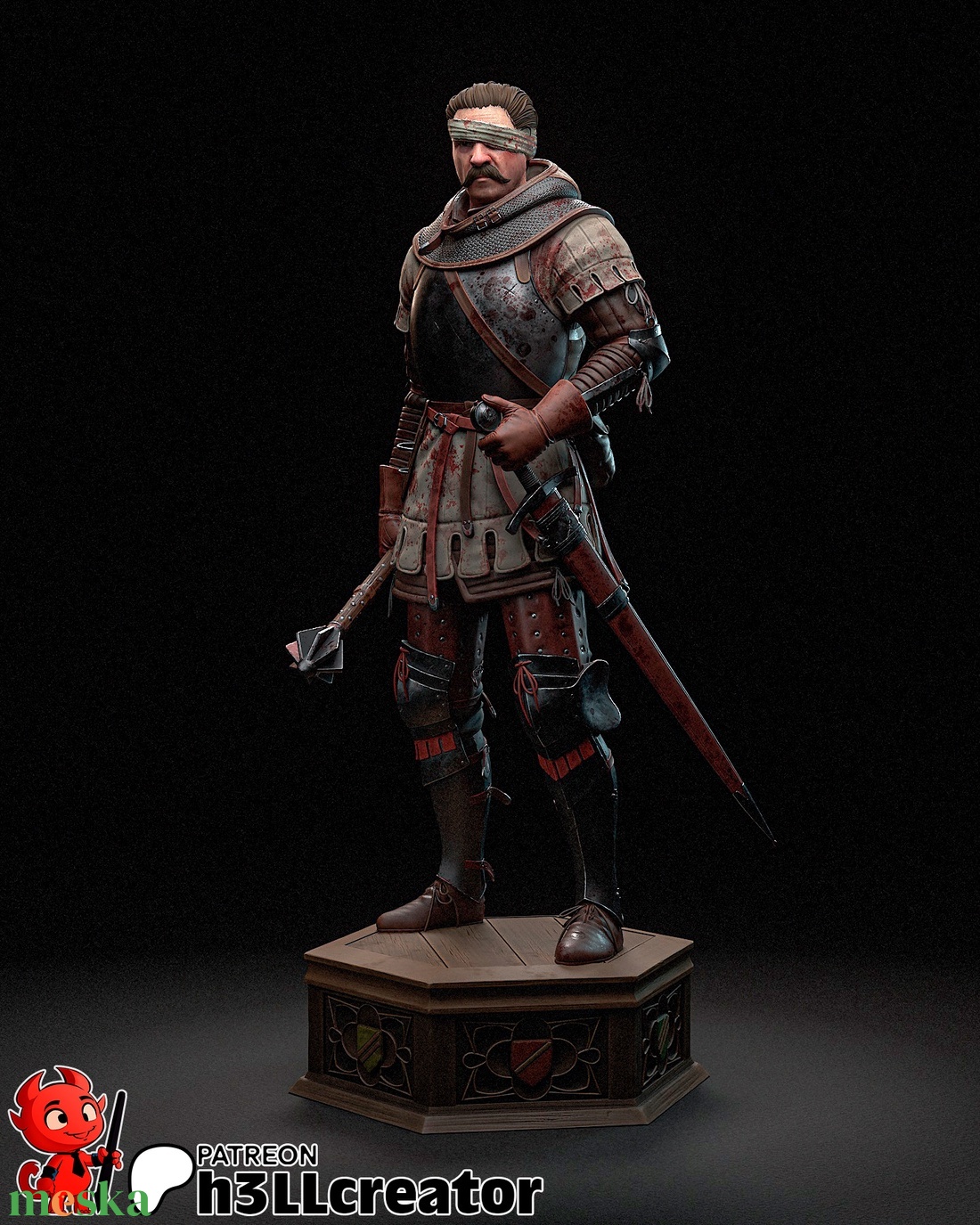 Jan Troznov / Ziska - Kingdom Come- Deliverance 2 - művészet - makett, modell - Meska.hu Jan Troznov / Ziska - Kingdom Come- Deliverance 2 - művészet - makett, modell - Meska.hu