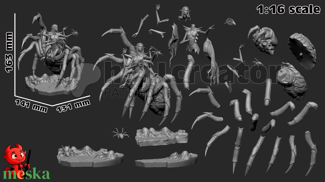Lolth - Dungeons and Dragons - művészet - makett, modell - Meska.hu Lolth - Dungeons and Dragons - művészet - makett, modell - Meska.hu