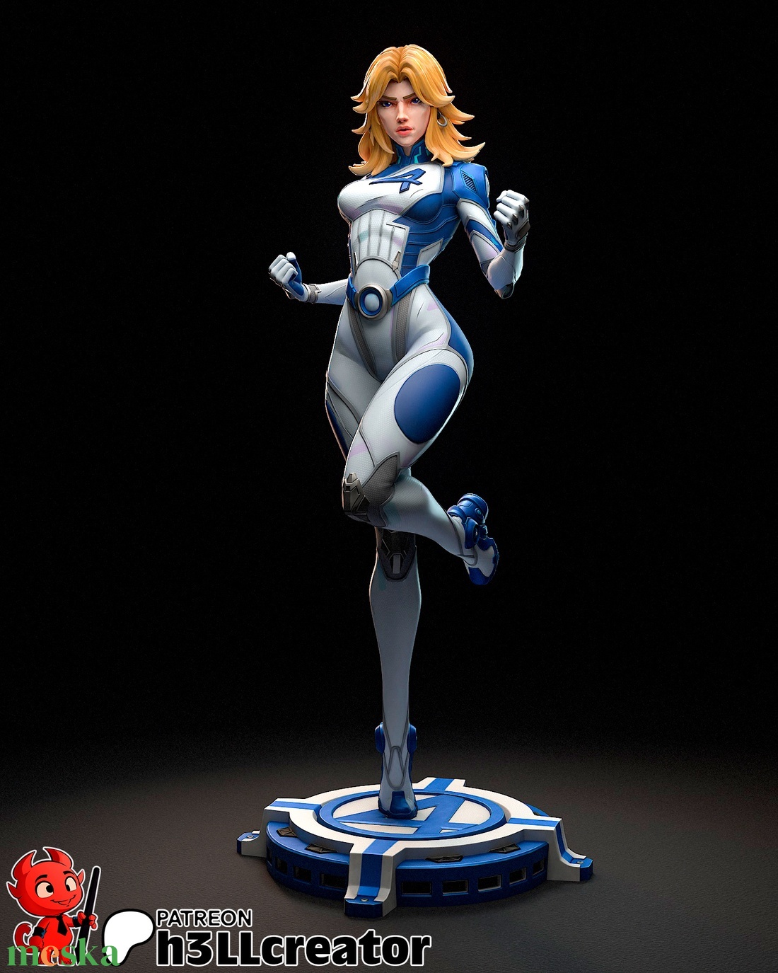 Invisible Woman - Marvel Rivals - művészet - makett, modell - Meska.hu Invisible Woman - Marvel Rivals - művészet - makett, modell - Meska.hu