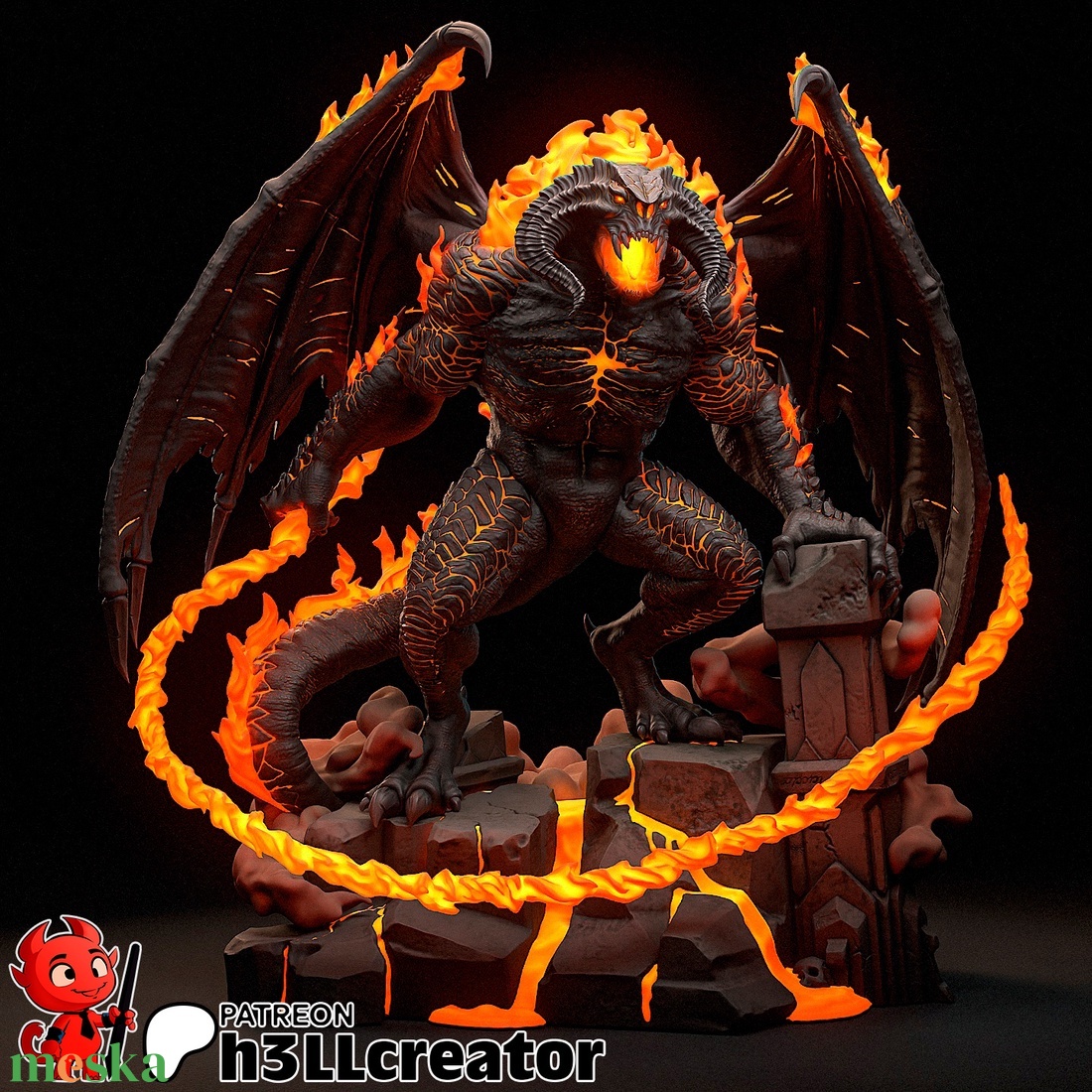 Balrog - The Lord of the Rings - művészet - makett, modell - Meska.hu Balrog - The Lord of the Rings - művészet - makett, modell - Meska.hu