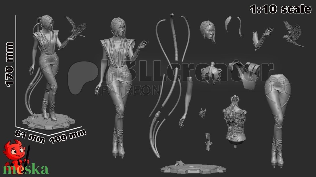 Songbird - Cyberpunk 2077: Phantom Liberty - művészet - makett, modell - Meska.hu Songbird - Cyberpunk 2077: Phantom Liberty - művészet - makett, modell - Meska.hu