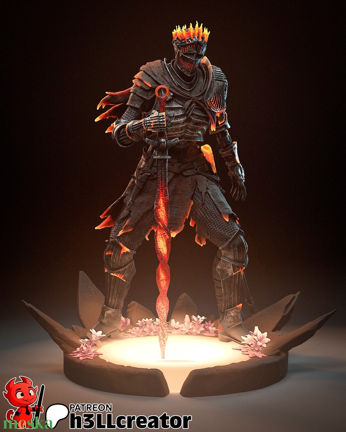 Soul of Cinder - Dark Souls III - művészet - makett, modell - Meska.hu Soul of Cinder - Dark Souls III - művészet - makett, modell - Meska.hu