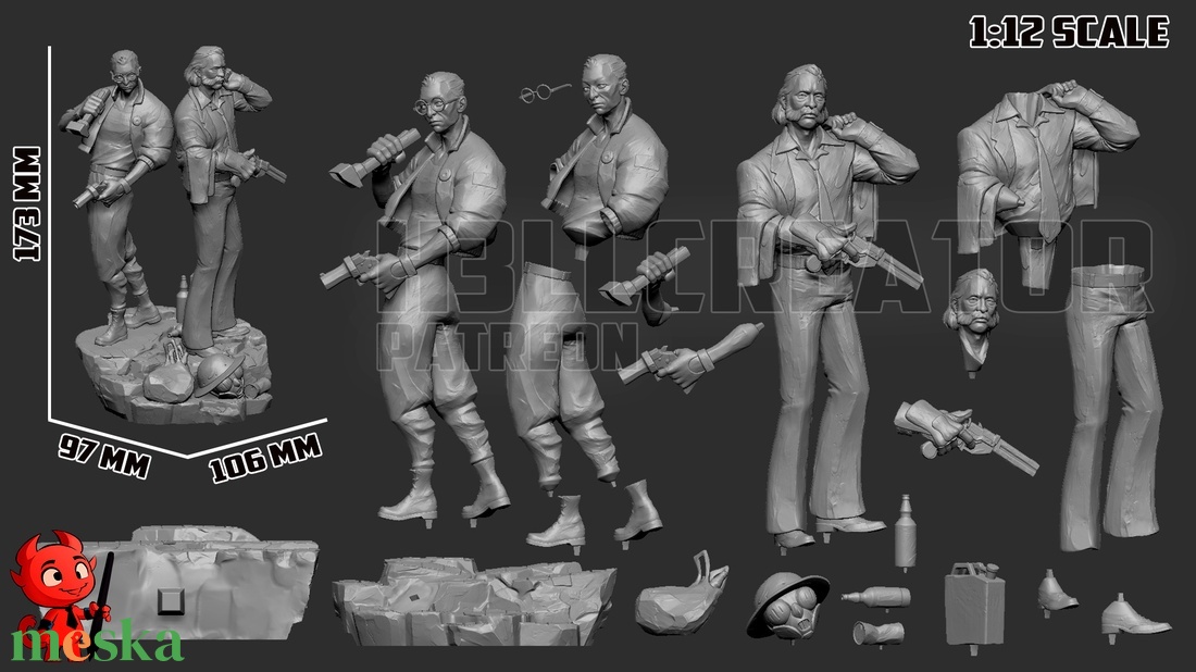 Harry or Kim - Disco Elysium - művészet - makett, modell - Meska.hu Harry or Kim - Disco Elysium - művészet - makett, modell - Meska.hu