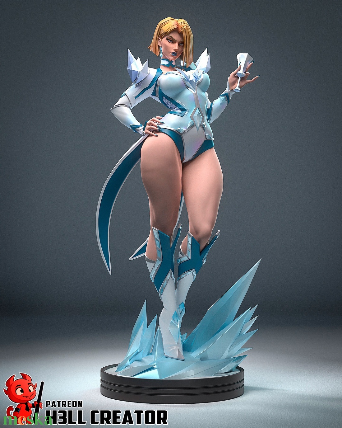 Emma Frost - Marvel Rivals - művészet - makett, modell - Meska.hu