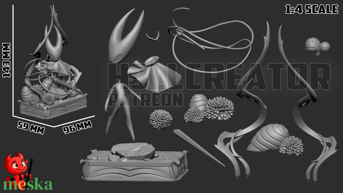 Hornet - Hollow Knight Silksong - művészet - makett, modell - Meska.hu