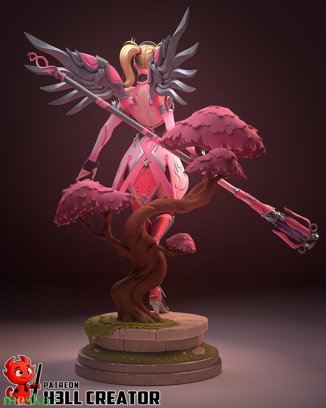 Mercy - Overwatch - művészet - makett, modell - Meska.hu