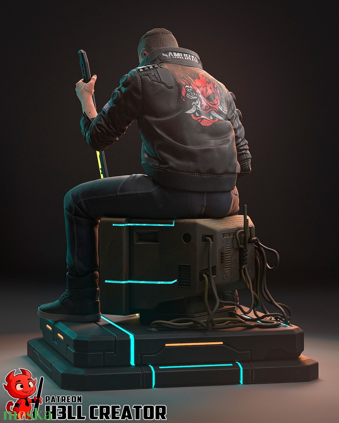 Male V - Cyberpunk 2077 - művészet - makett, modell - Meska.hu Male V - Cyberpunk 2077 - művészet - makett, modell - Meska.hu