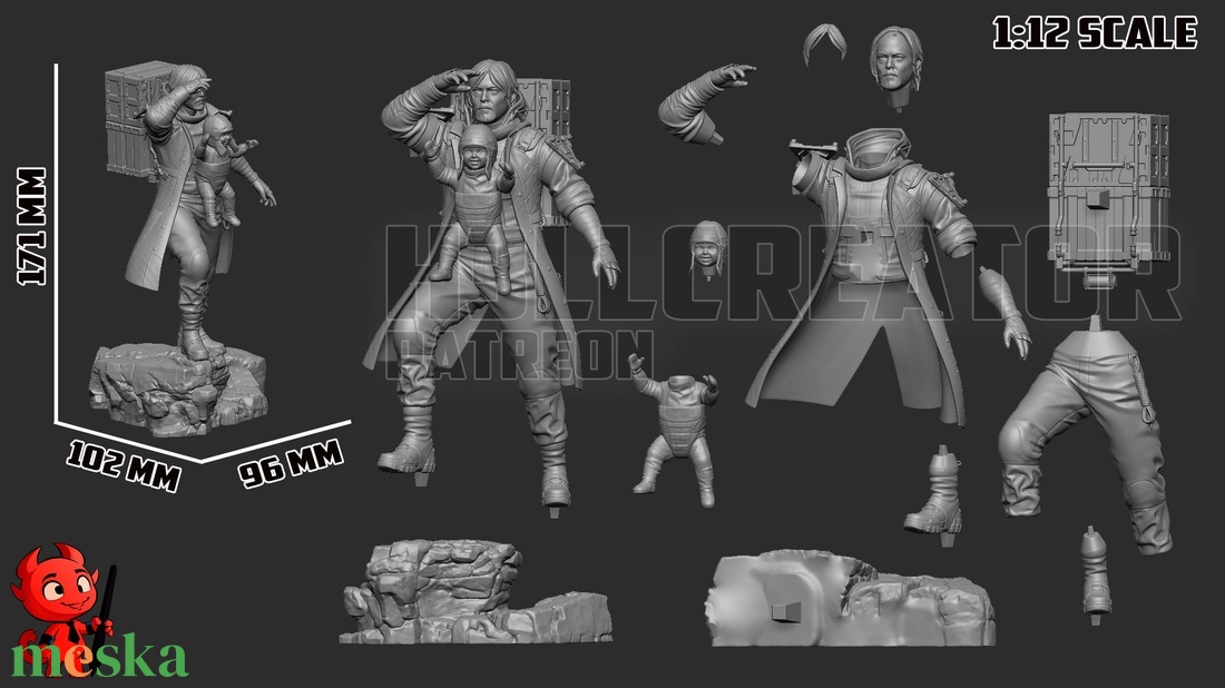 Samuel Sam Porter Bridges - Death Stranding 2 - művészet - makett, modell - Meska.hu