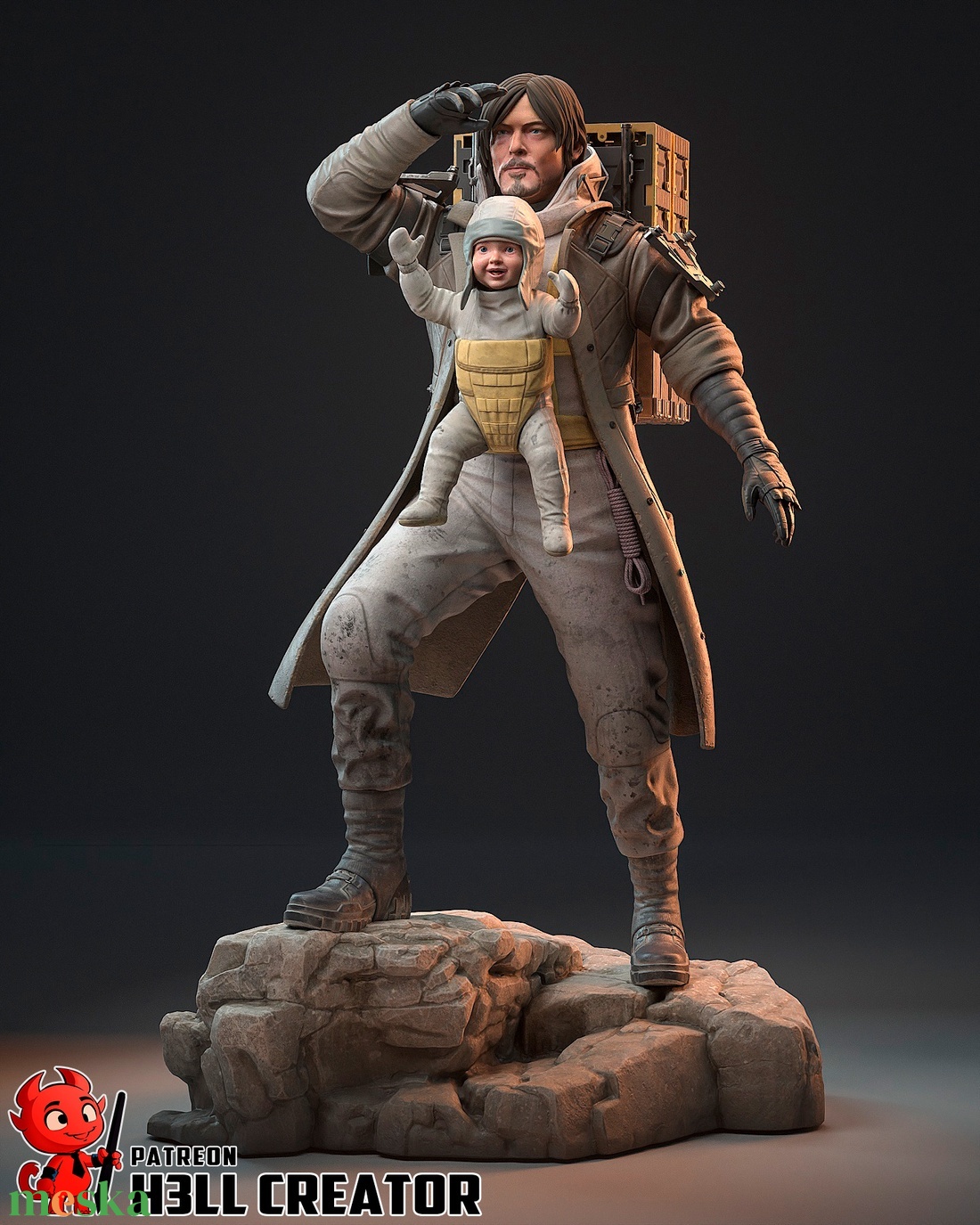 Samuel Sam Porter Bridges - Death Stranding 2 - művészet - makett, modell - Meska.hu