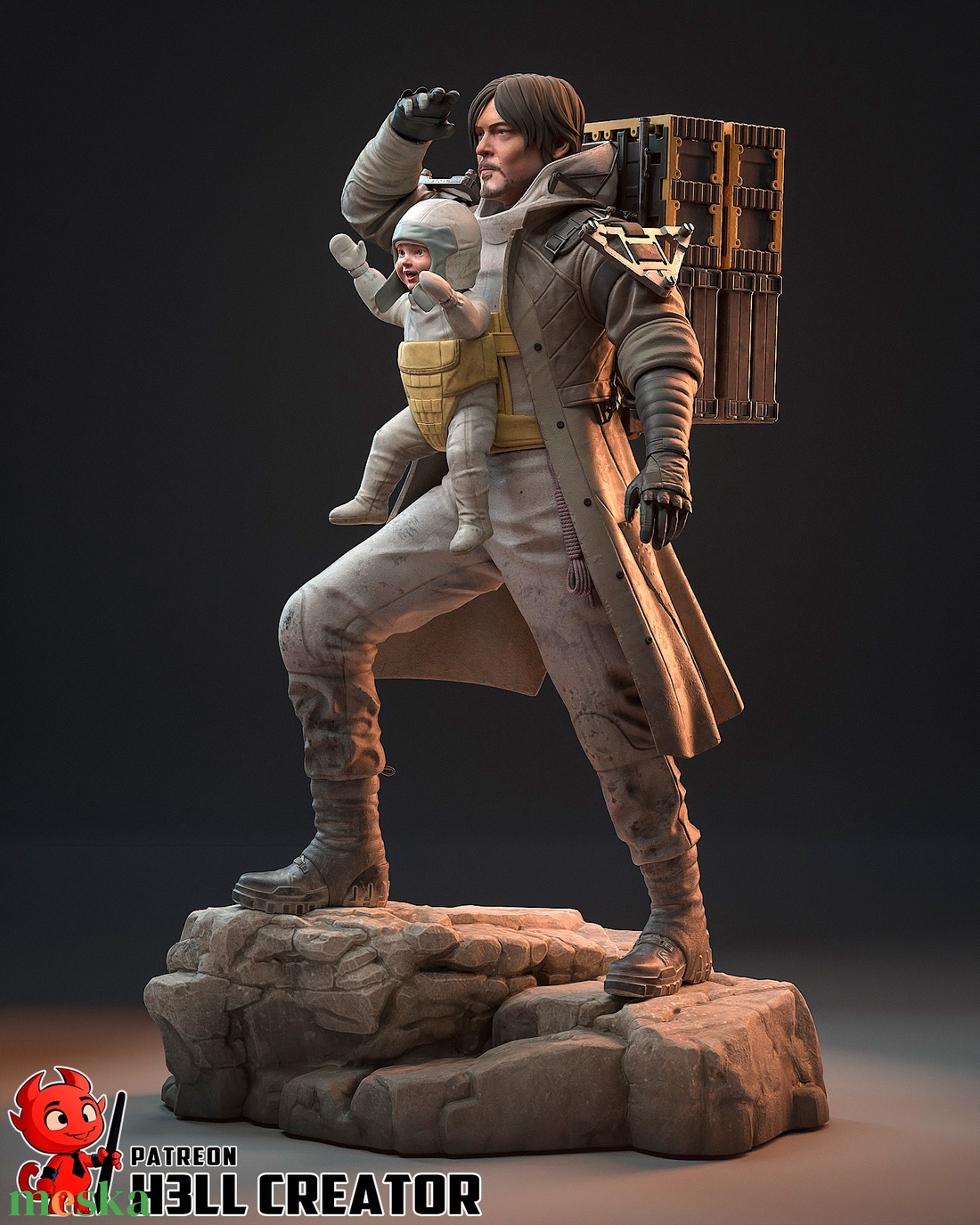 Samuel Sam Porter Bridges - Death Stranding 2 - művészet - makett, modell - Meska.hu