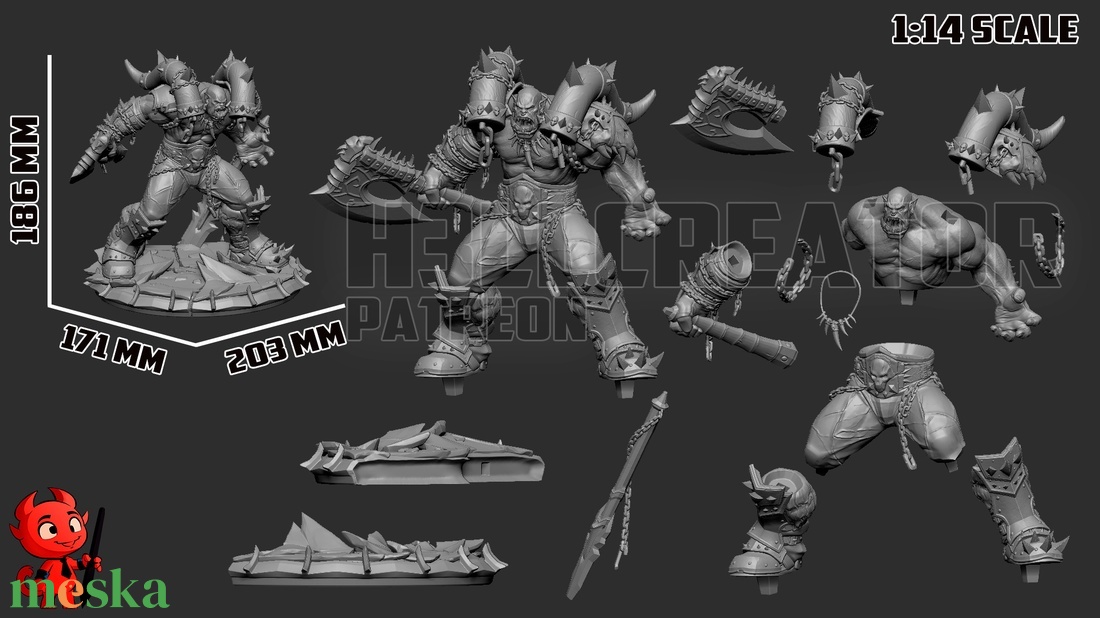 Garrosh Hellscream - World of Warcraft - művészet - makett, modell - Meska.hu
