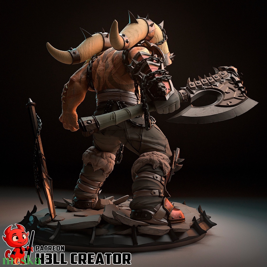 Garrosh Hellscream - World of Warcraft - művészet - makett, modell - Meska.hu