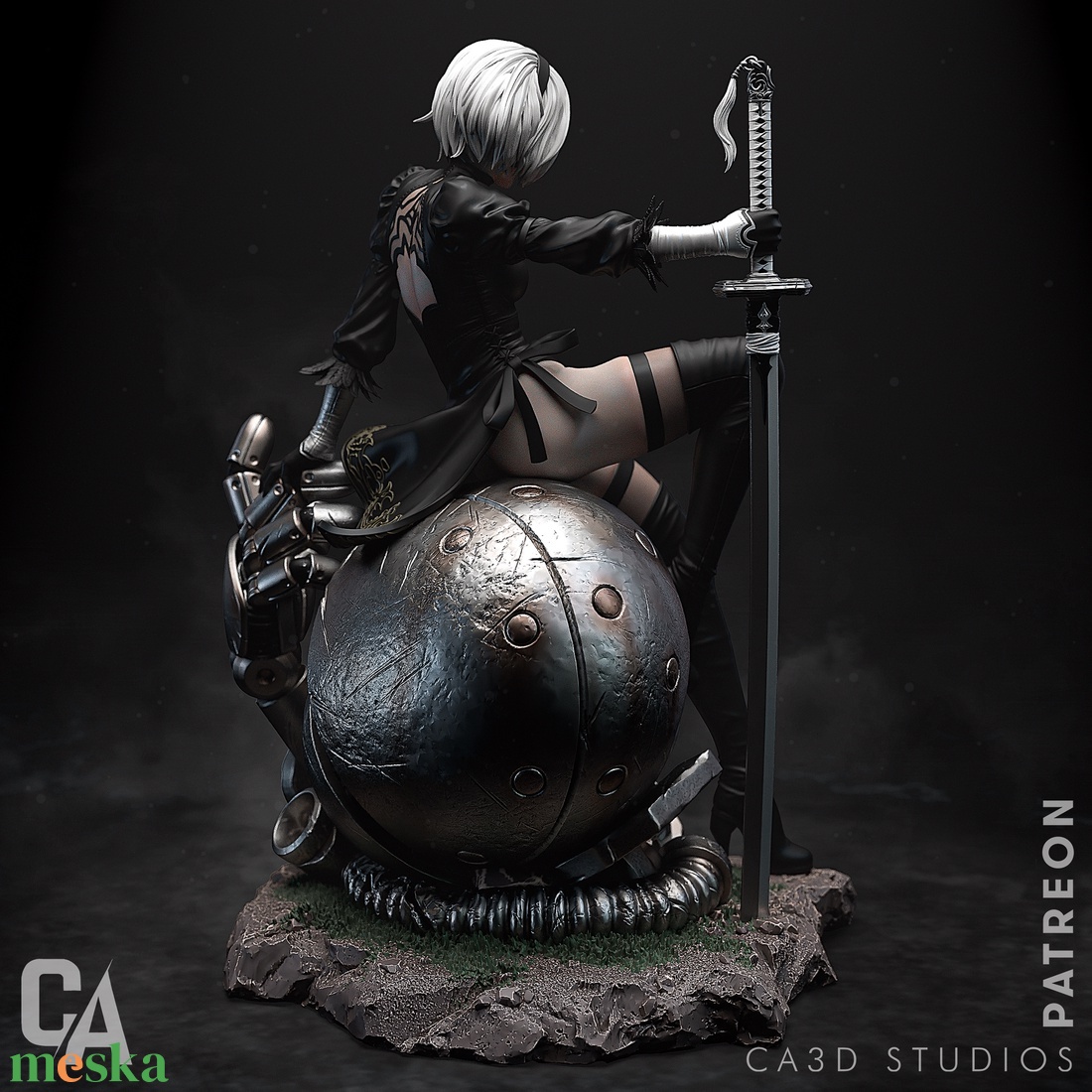 2B - Nier: Automata - művészet - makett, modell - Meska.hu 2B - Nier: Automata - művészet - makett, modell - Meska.hu