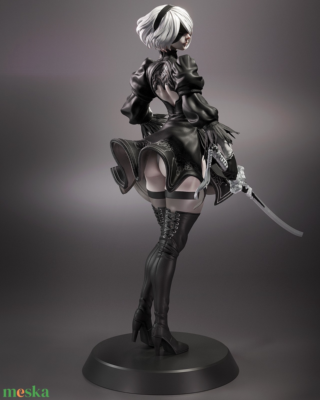 2B v2 - Nier: Automata - művészet - makett, modell - Meska.hu 2B v2 - Nier: Automata - művészet - makett, modell - Meska.hu