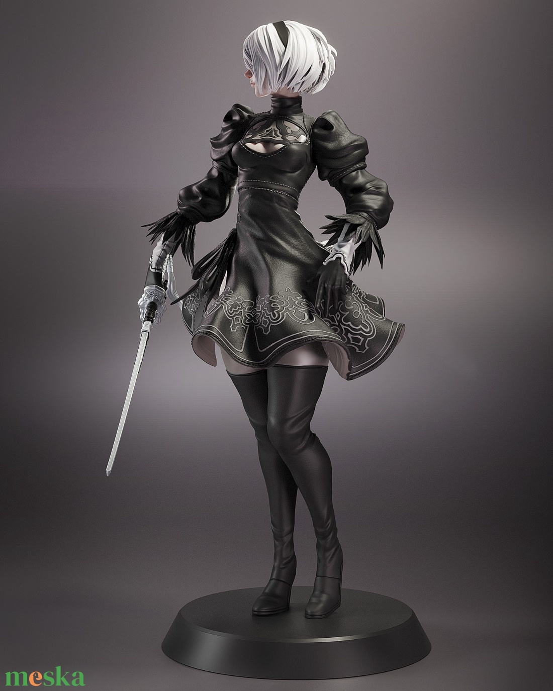 2B v2 - Nier: Automata - művészet - makett, modell - Meska.hu 2B v2 - Nier: Automata - művészet - makett, modell - Meska.hu