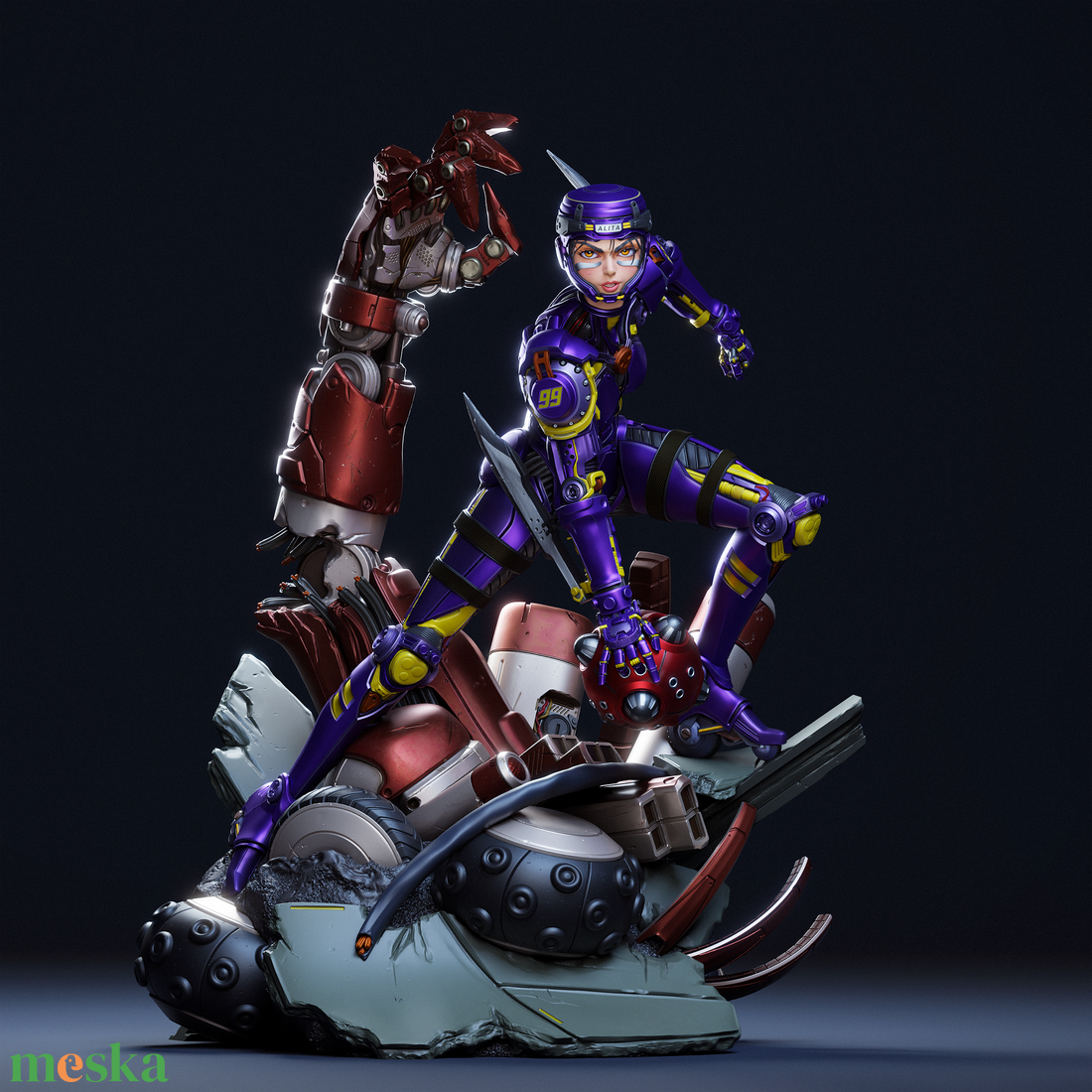 Alita v2 - Battle Angel Alita - művészet - makett, modell - Meska.hu Alita v2 - Battle Angel Alita - művészet - makett, modell - Meska.hu