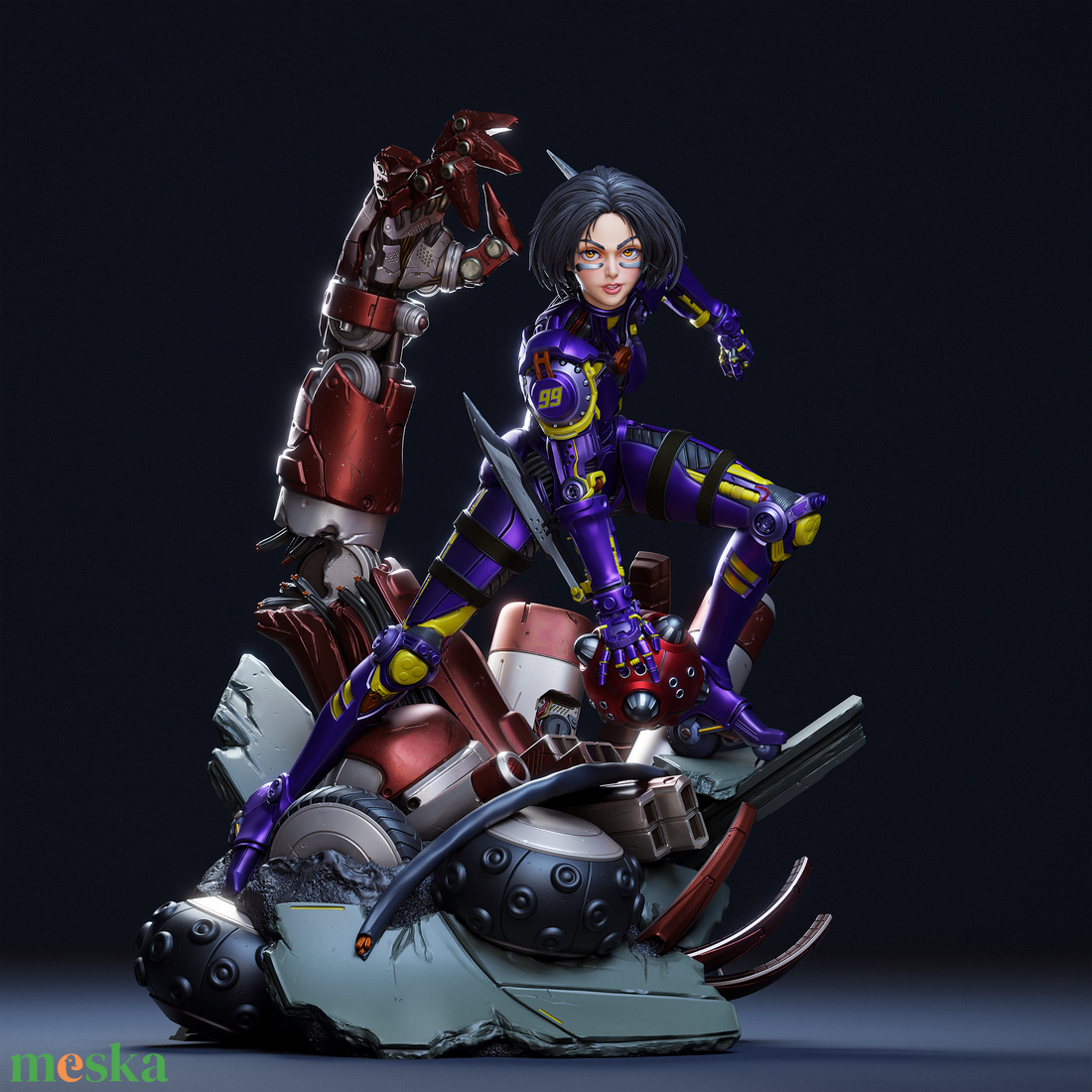 Alita v2 - Battle Angel Alita - művészet - makett, modell - Meska.hu Alita v2 - Battle Angel Alita - művészet - makett, modell - Meska.hu