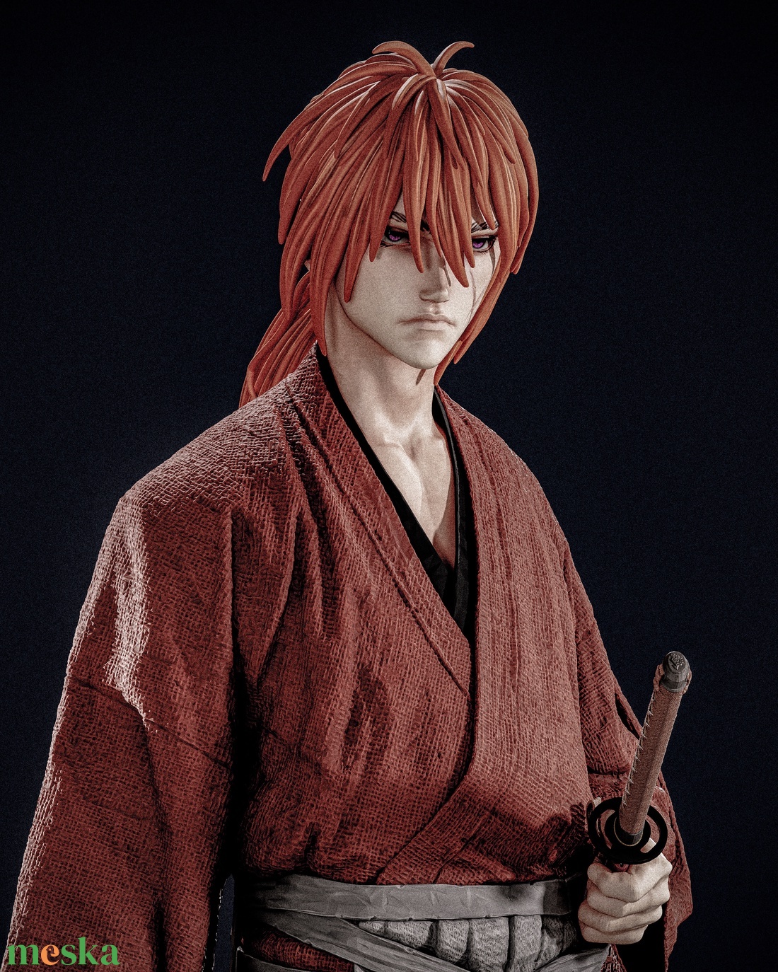 Kenshin Himura - Ruroni Kensin - művészet - makett, modell - Meska.hu