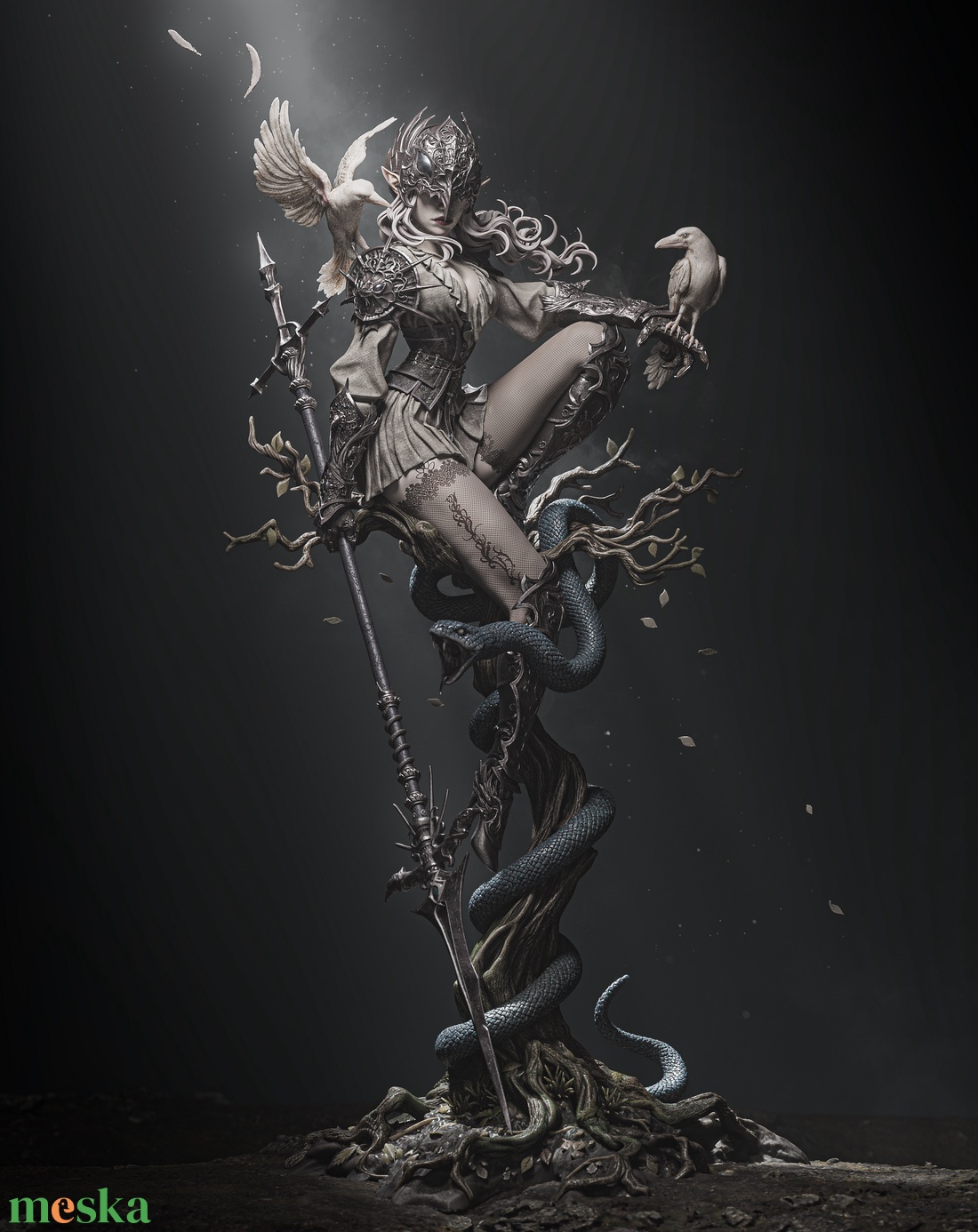 Lenora Queen of Crows - művészet - makett, modell - Meska.hu