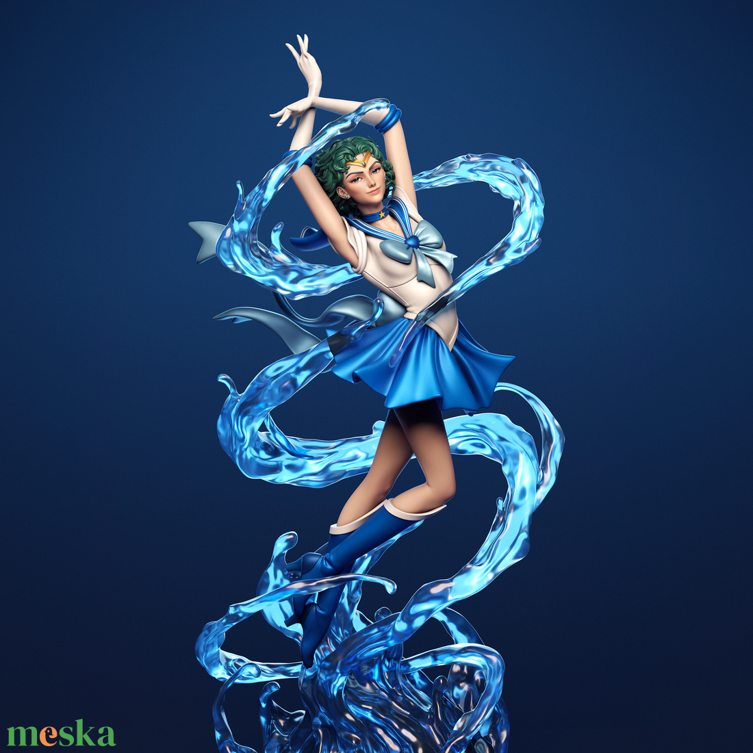 Mercury - Sailor Moon - művészet - makett, modell - Meska.hu Mercury - Sailor Moon - művészet - makett, modell - Meska.hu