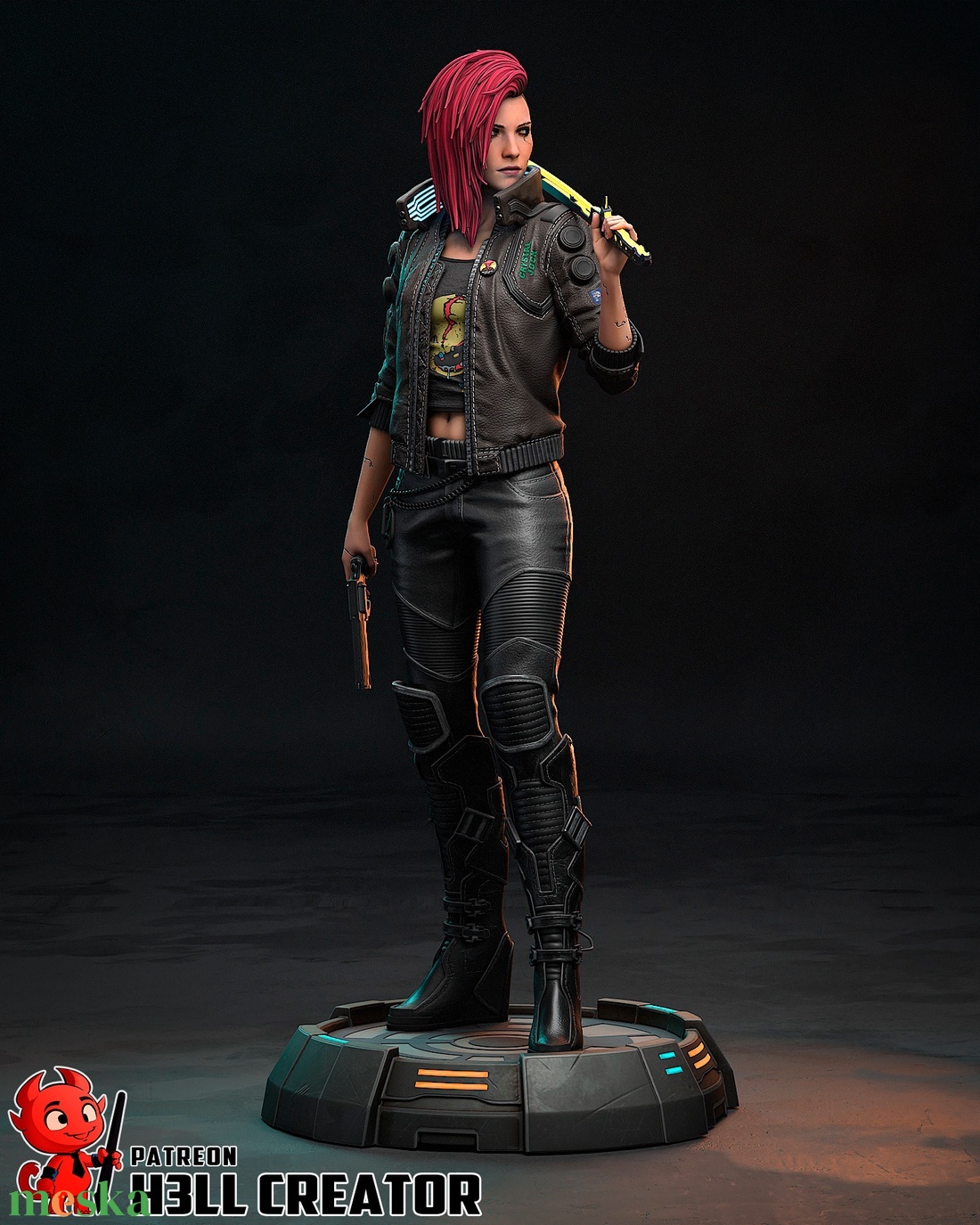 Female V - Cyberpunk 2077 - művészet - makett, modell - Meska.hu Female V - Cyberpunk 2077 - művészet - makett, modell - Meska.hu