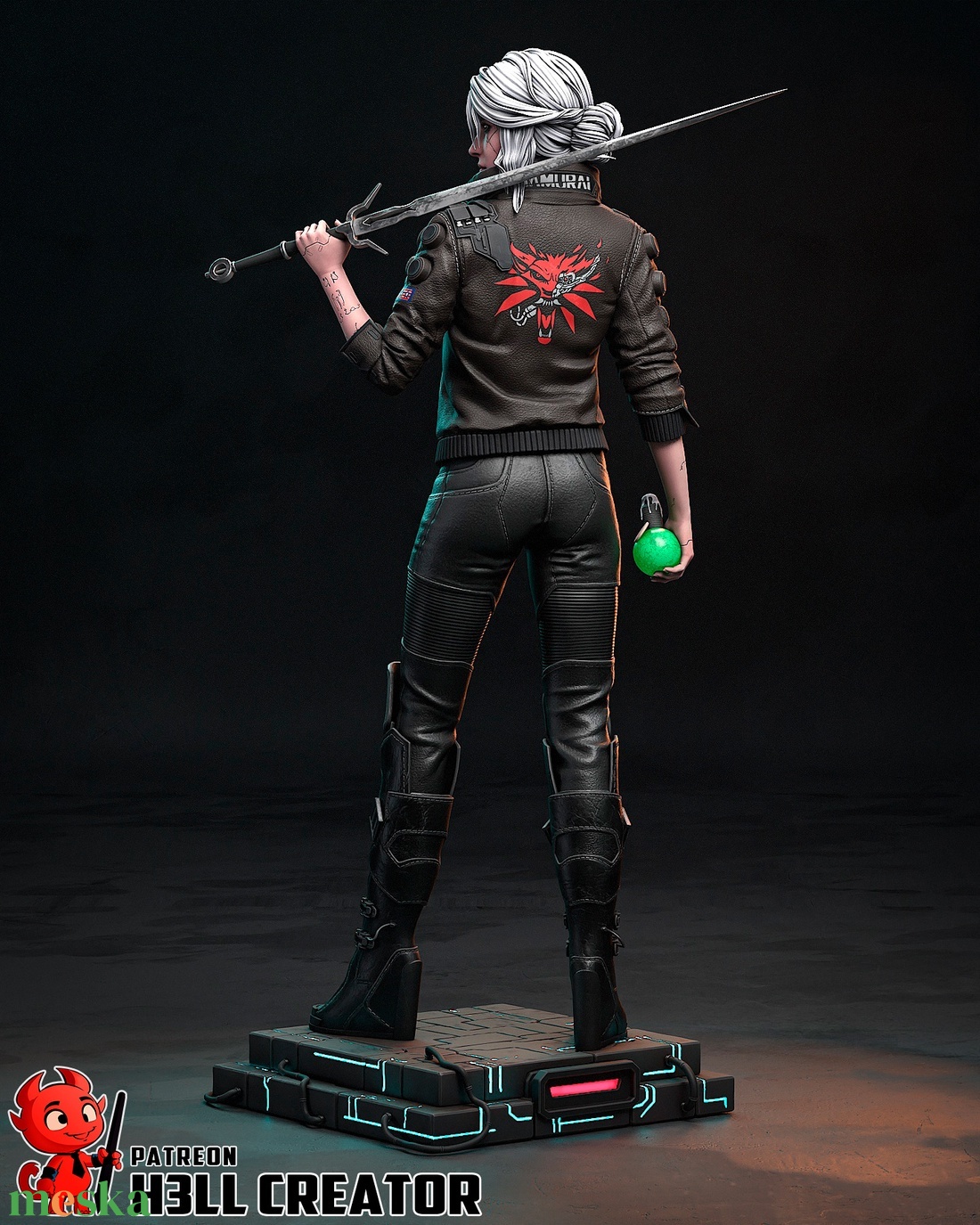Ciri - Cyberpunk 2077 style - művészet - makett, modell - Meska.hu Ciri - Cyberpunk 2077 style - művészet - makett, modell - Meska.hu