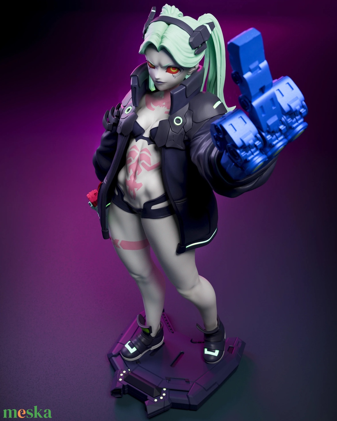 Rebecca - Cyberpunk: Edgerunners - művészet - makett, modell - Meska.hu Rebecca - Cyberpunk: Edgerunners - művészet - makett, modell - Meska.hu