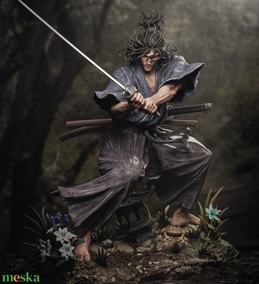 Miyamoto Musashi - művészet - makett, modell - Meska.hu Miyamoto Musashi - művészet - makett, modell - Meska.hu