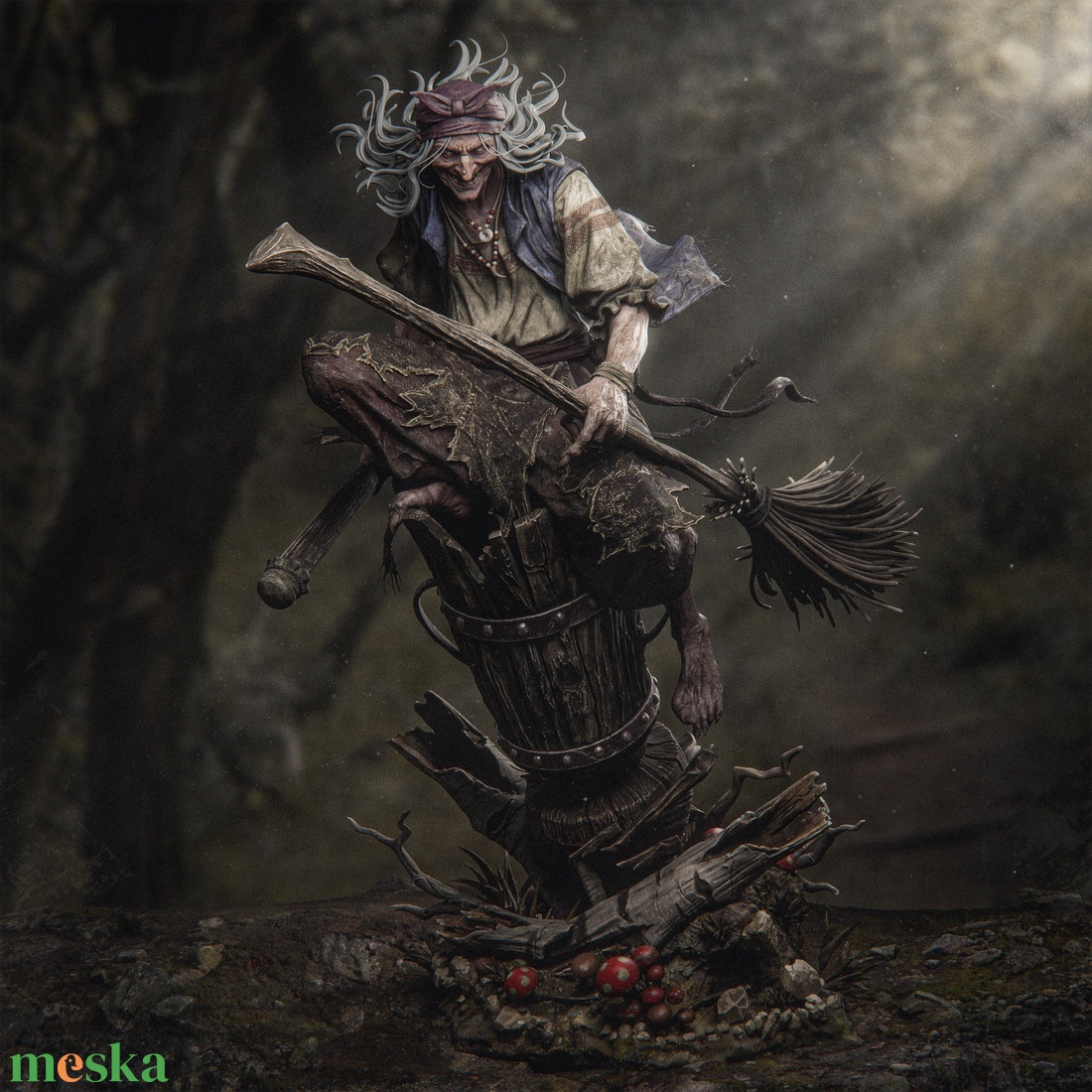 Baba Yaga - művészet - makett, modell - Meska.hu Baba Yaga - művészet - makett, modell - Meska.hu