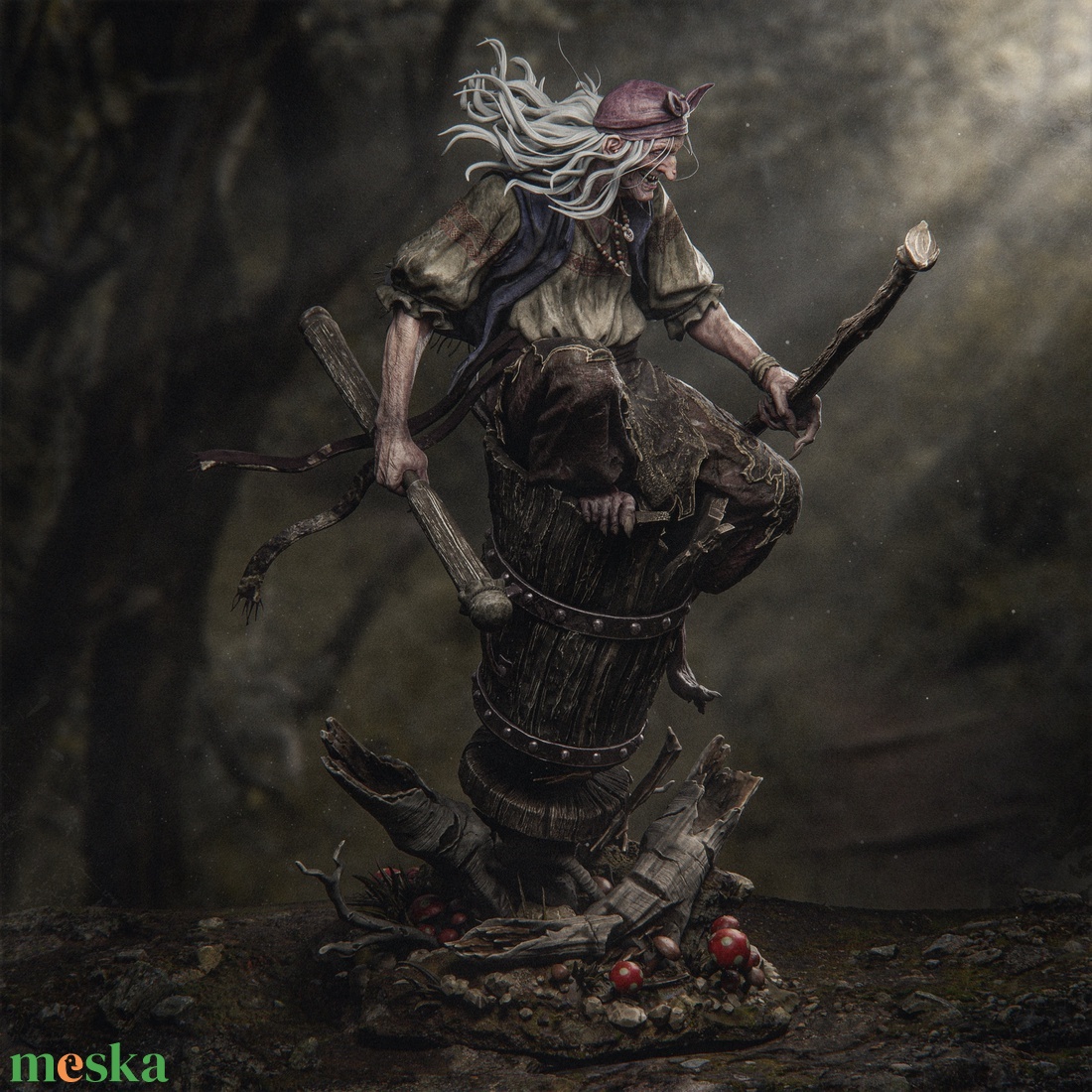 Baba Yaga - művészet - makett, modell - Meska.hu Baba Yaga - művészet - makett, modell - Meska.hu