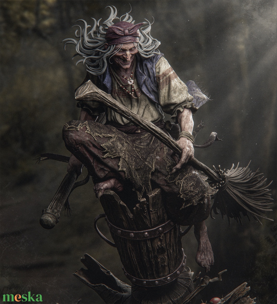 Baba Yaga - művészet - makett, modell - Meska.hu Baba Yaga - művészet - makett, modell - Meska.hu