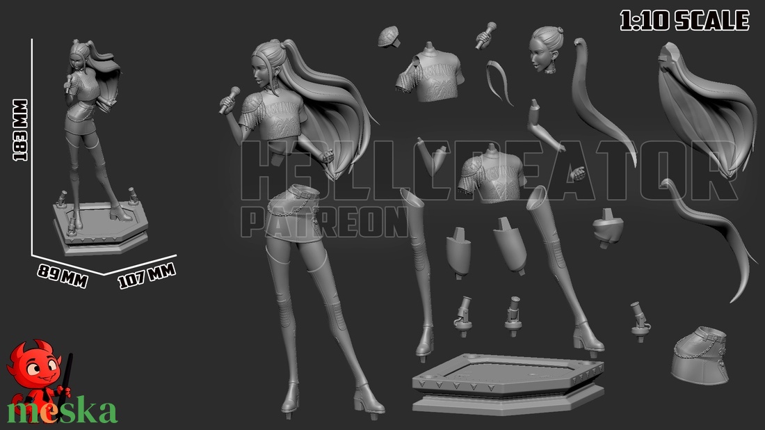 Mira - KPop Demon Hunters - művészet - makett, modell - Meska.hu Mira - KPop Demon Hunters - művészet - makett, modell - Meska.hu