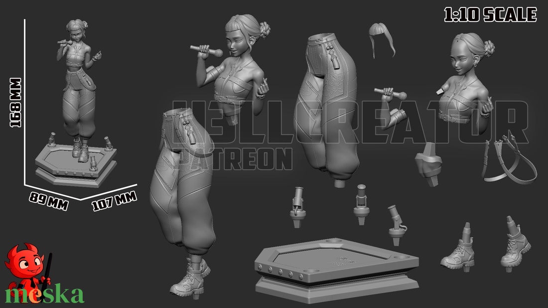 Zoey - KPop Demon Hunters - művészet - makett, modell - Meska.hu