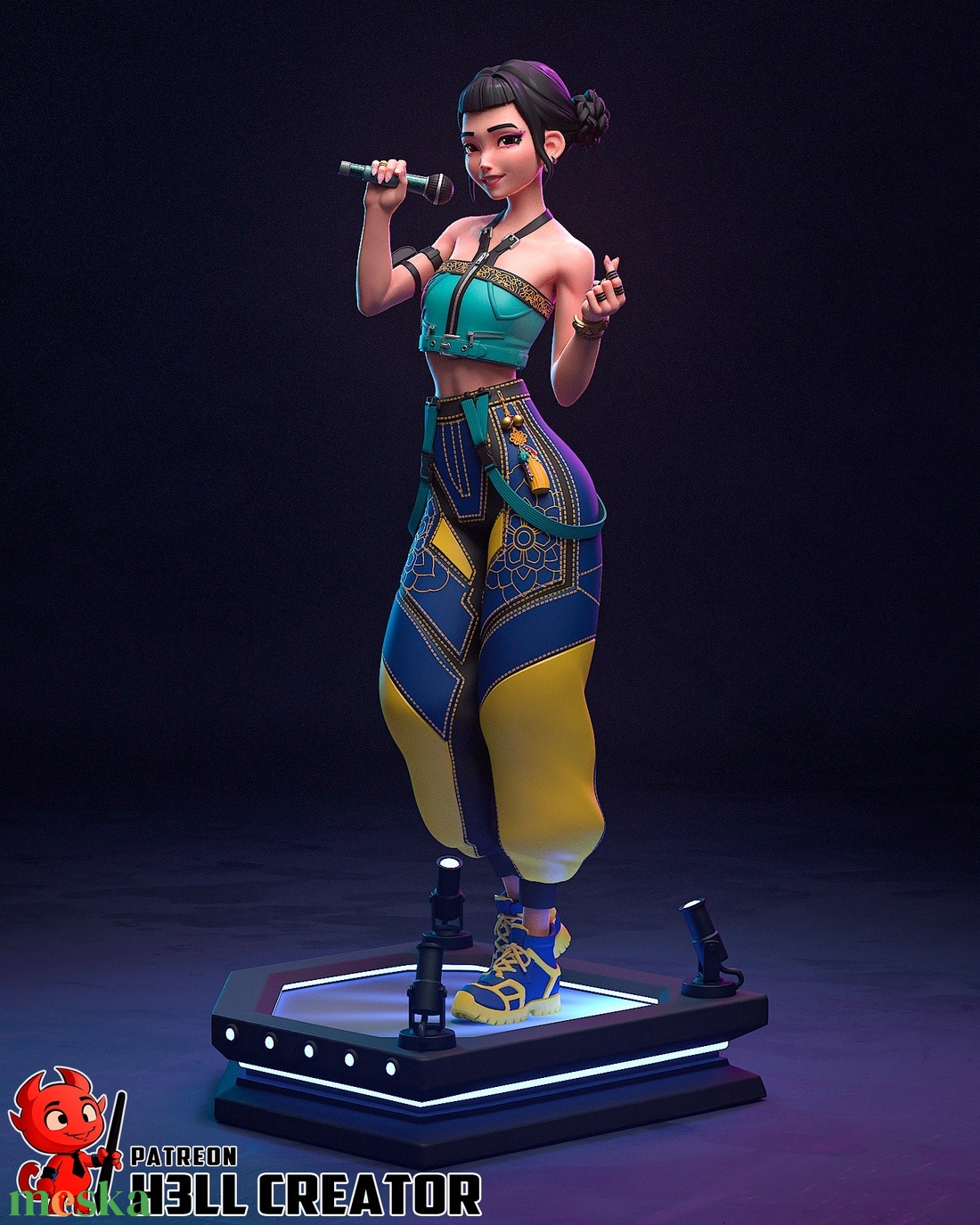 Zoey - KPop Demon Hunters - művészet - makett, modell - Meska.hu