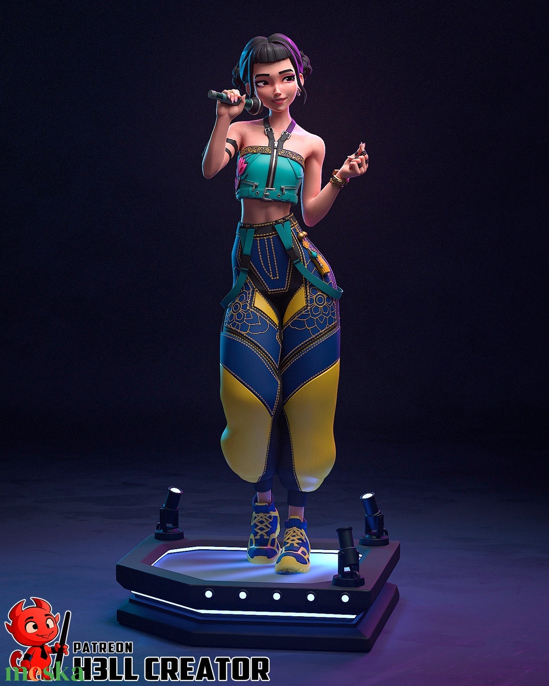 Zoey - KPop Demon Hunters - művészet - makett, modell - Meska.hu