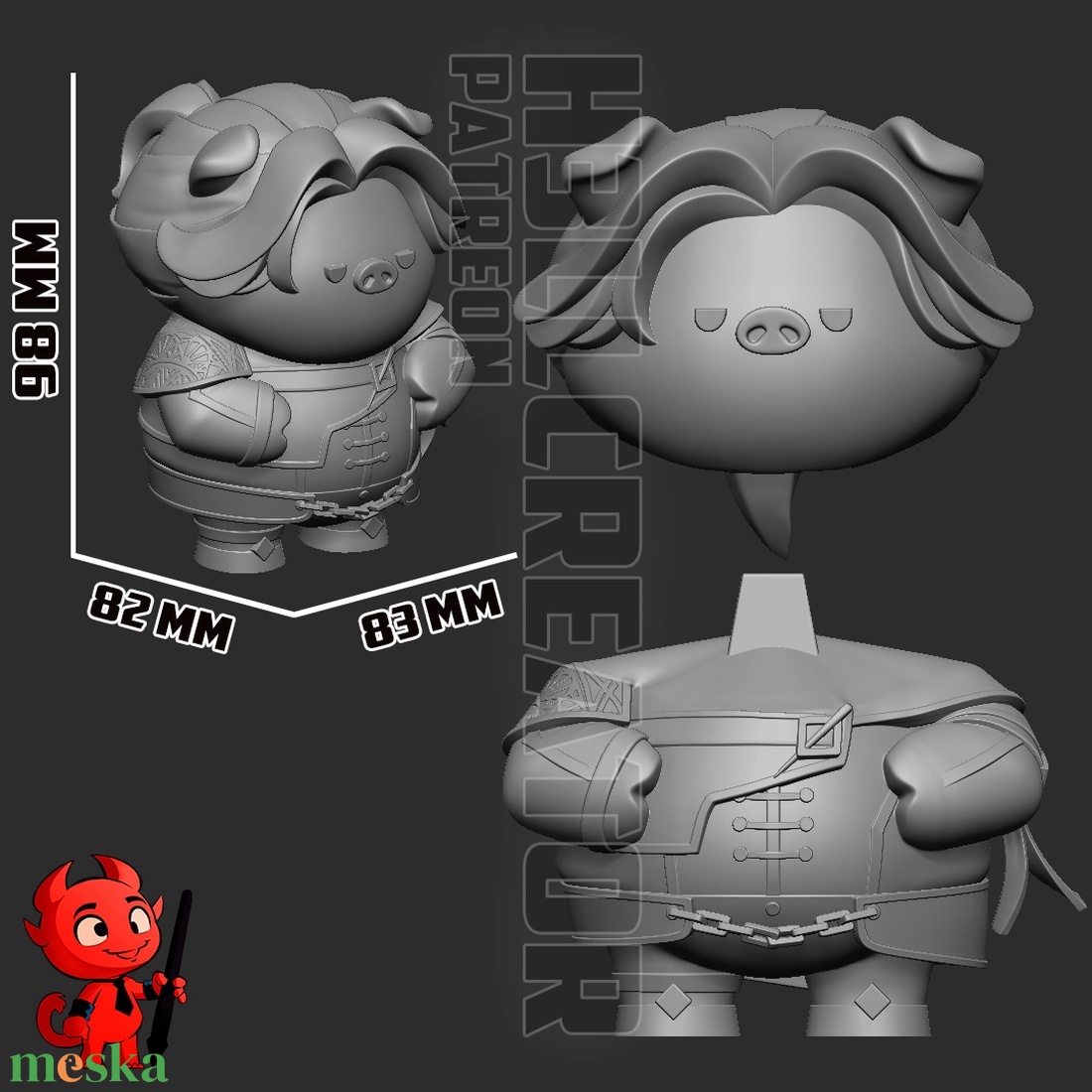 Piggell - művészet - makett, modell - Meska.hu