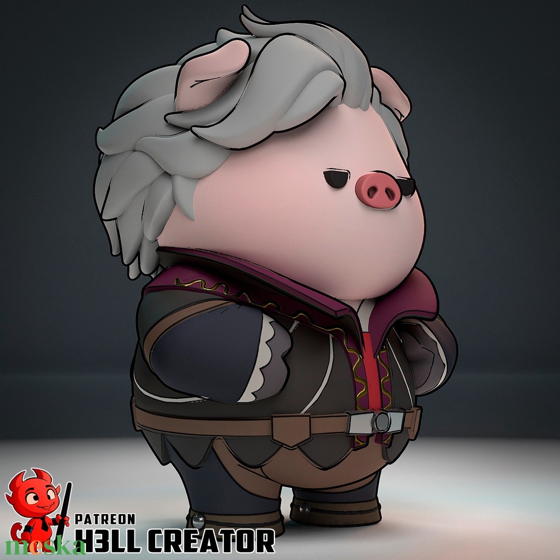 Pigstarion - művészet - makett, modell - Meska.hu