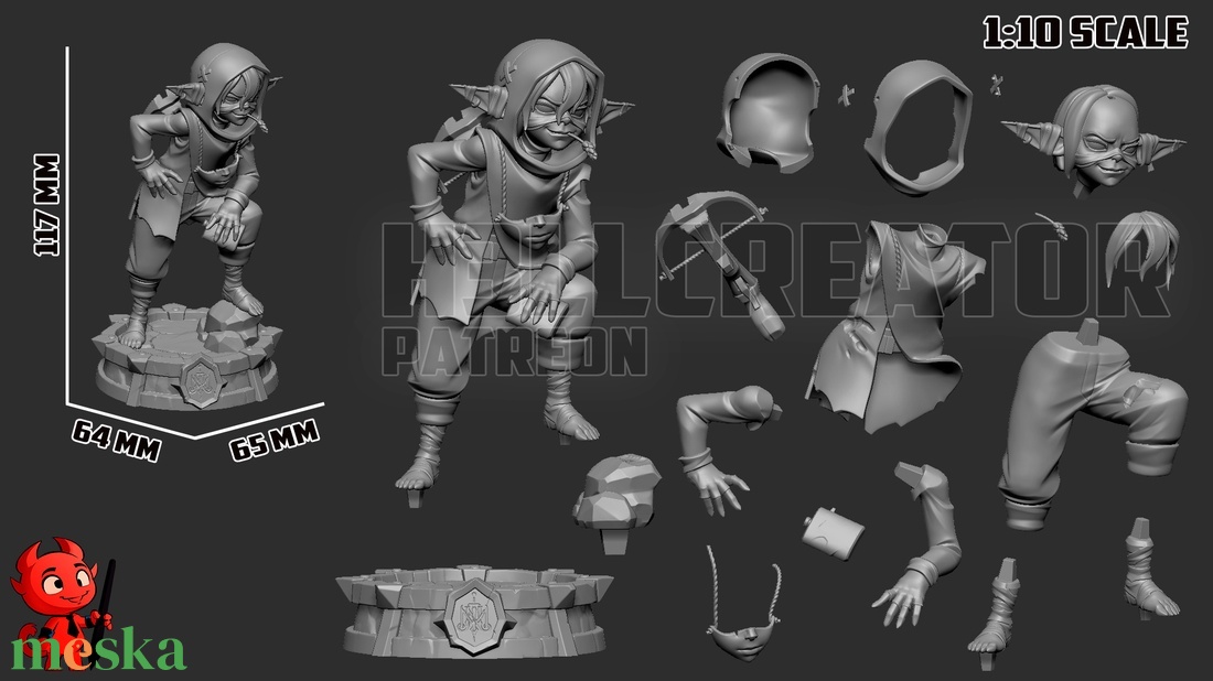 Nott - Critical Role - művészet - makett, modell - Meska.hu