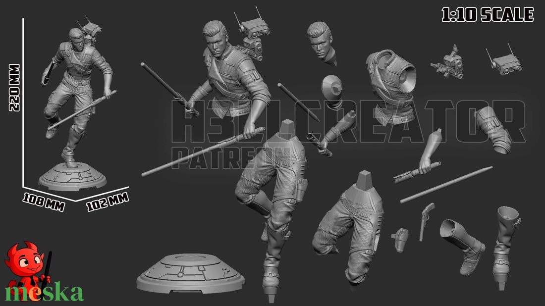 Cal Kestis - Star Wars Jedi Survivor - művészet - makett, modell - Meska.hu