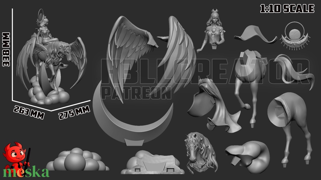 Selene - Hades II - művészet - makett, modell - Meska.hu