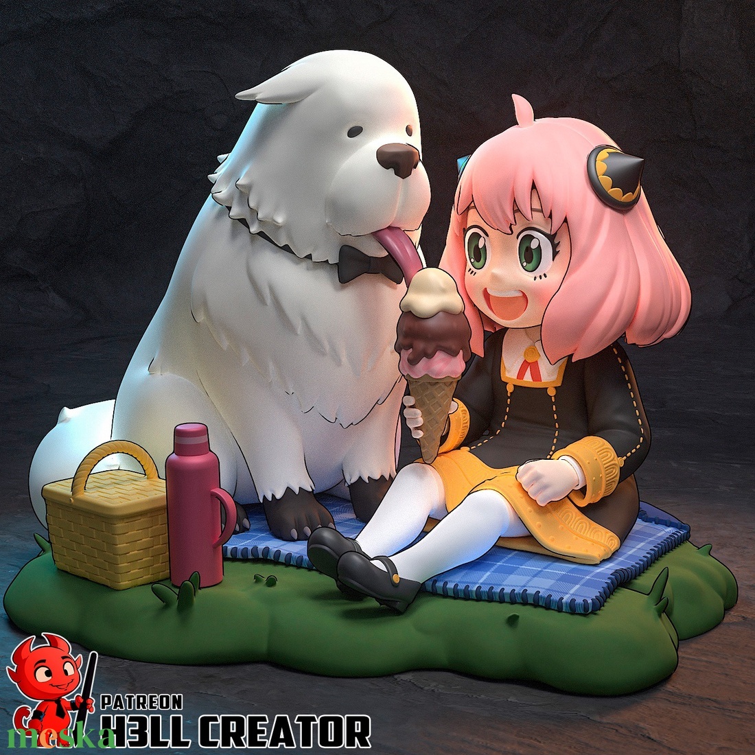 Anya Forger - Spy � Family - művészet - makett, modell - Meska.hu