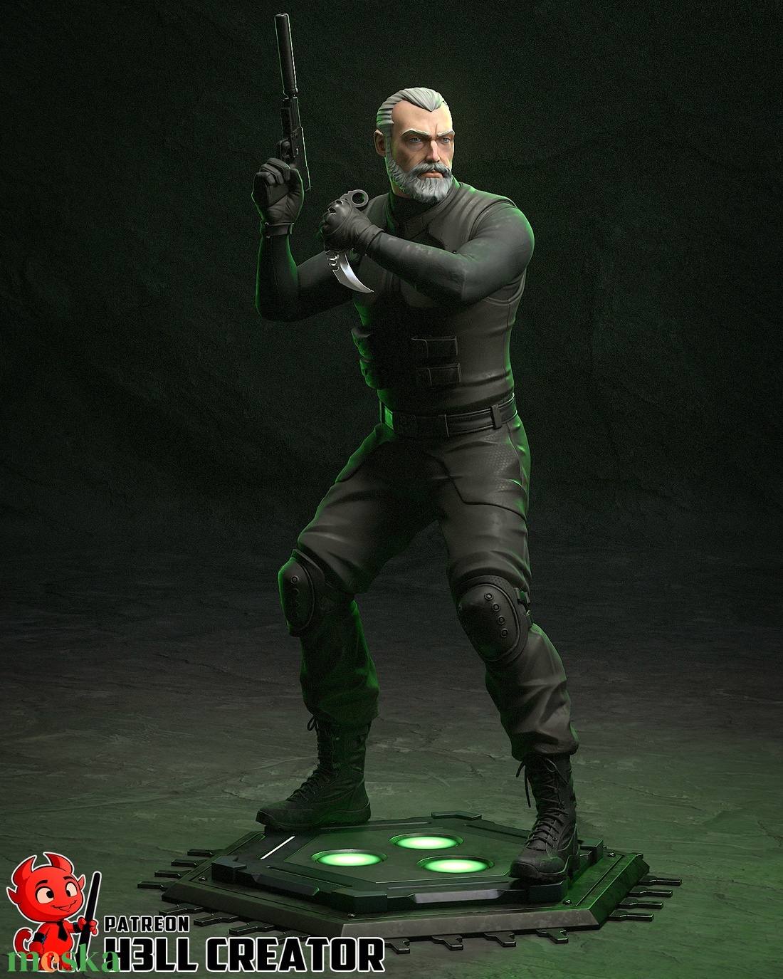 Sam Fisher - Splinter Cell - művészet - makett, modell - Meska.hu