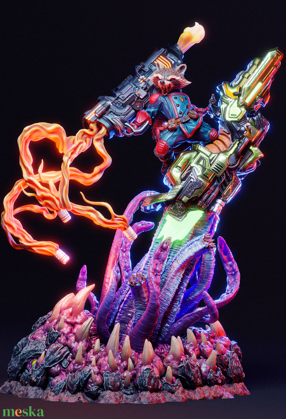 Rocket Raccoon - Marvel - művészet - makett, modell - Meska.hu