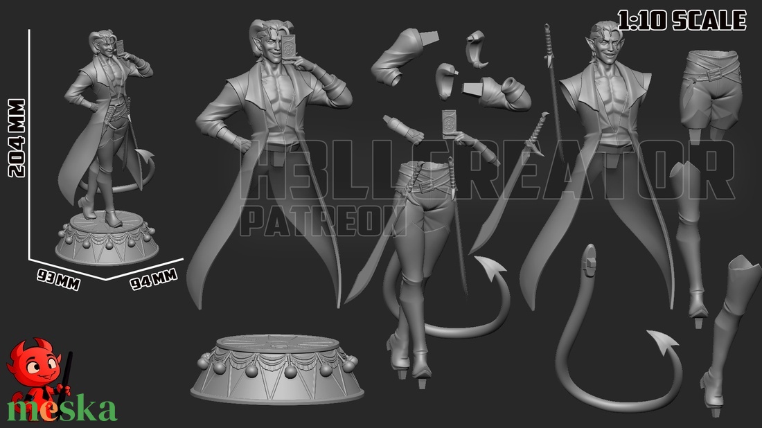 Mollymauk Tealeaf - The Mighty Nein - művészet - makett, modell - Meska.hu