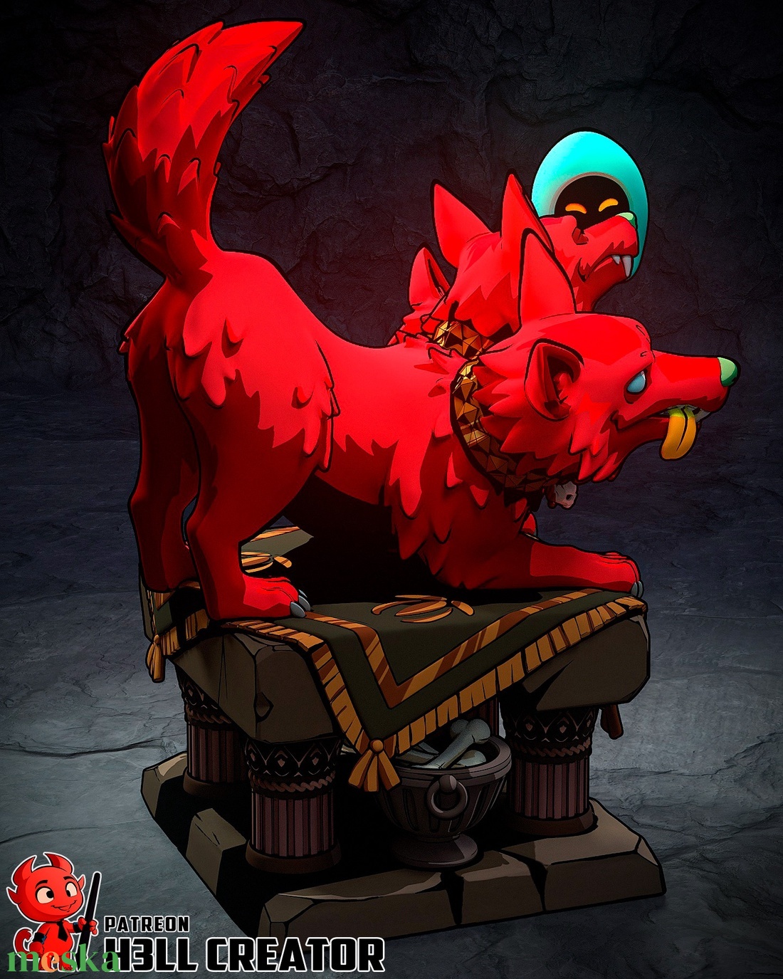 Cerberus - Hades - művészet - makett, modell - Meska.hu