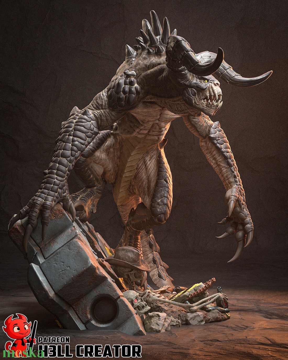 Deathclaw - Fallout - művészet - makett, modell - Meska.hu