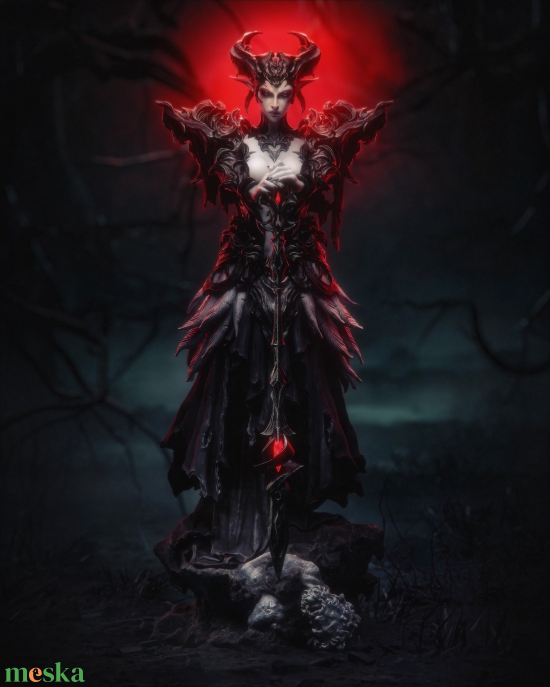 The Queen of the Ashen Vale - művészet - makett, modell - Meska.hu