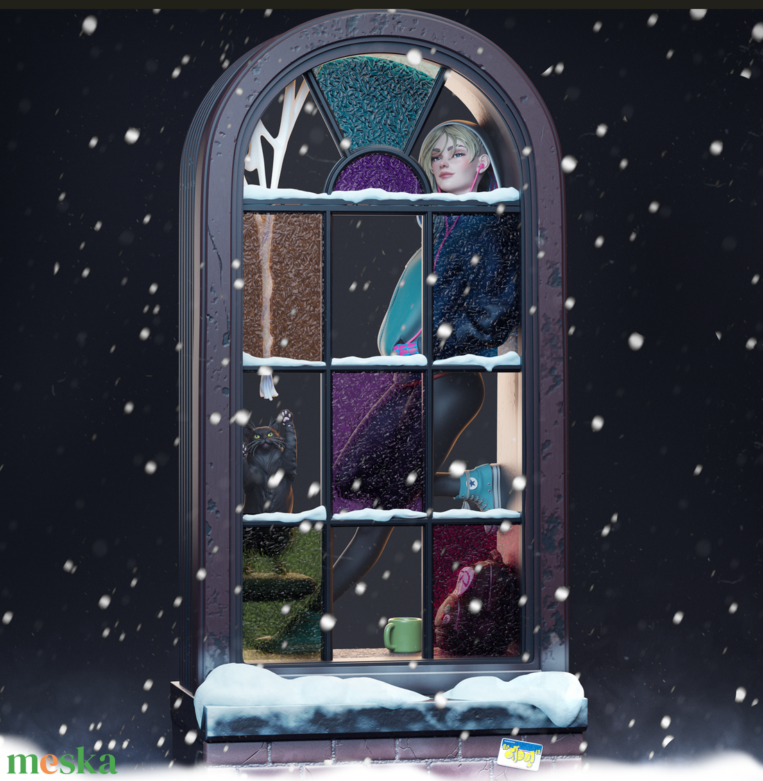 Spider Gwen - Ghost Spider - művészet - makett, modell - Meska.hu