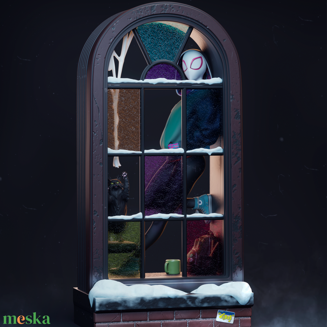 Spider Gwen - Ghost Spider - művészet - makett, modell - Meska.hu