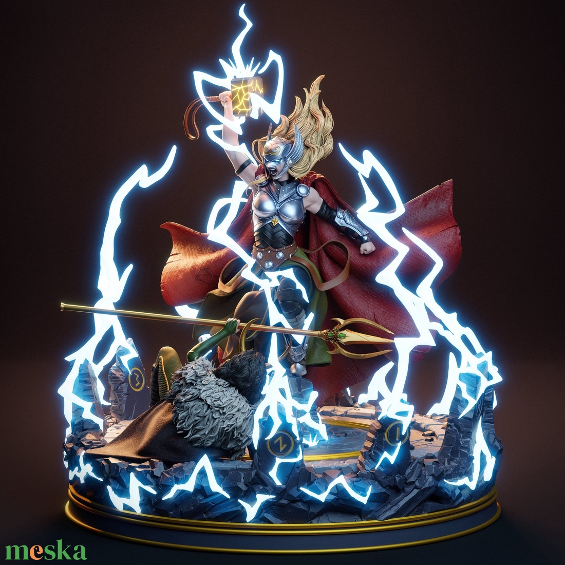Lady Thor and Loki - művészet - makett, modell - Meska.hu
